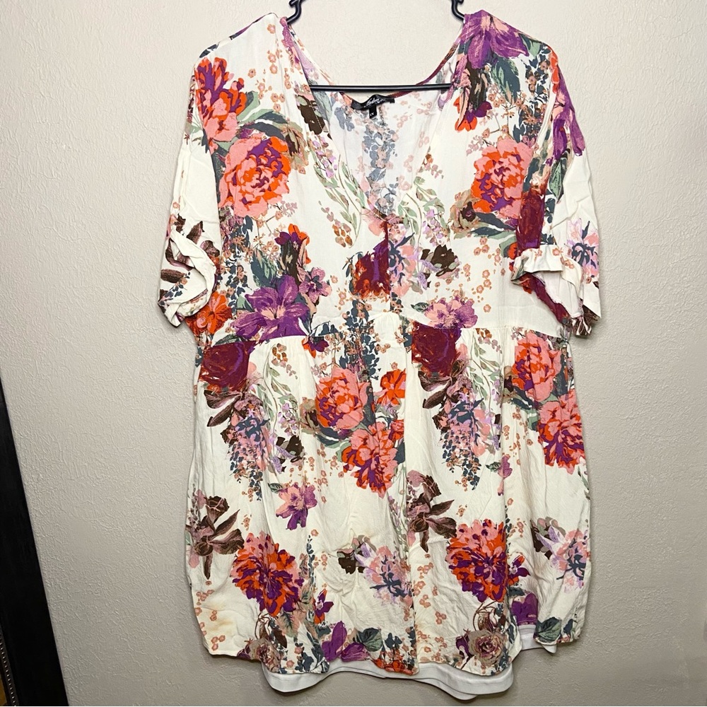 Women’s Glorious Garden Floral Dress Size 1x - Picture 3 of 6